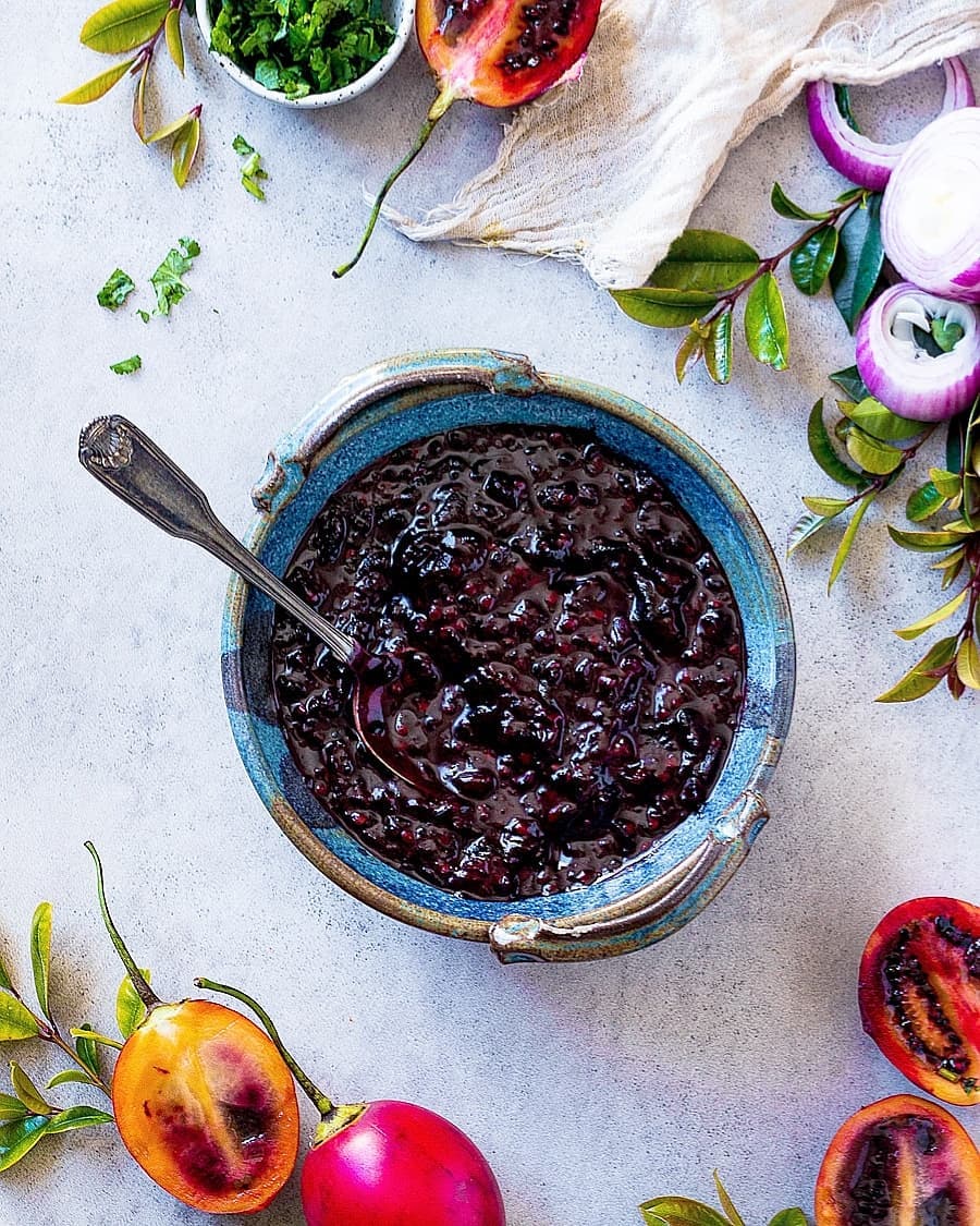 Tamarillo Chutney with Indian Twist