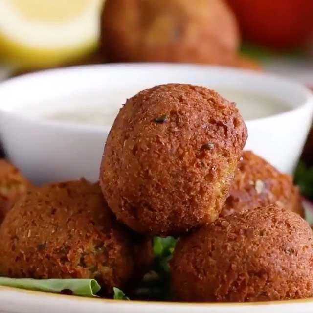 Homemade Falafel with Chickpeas and Spices