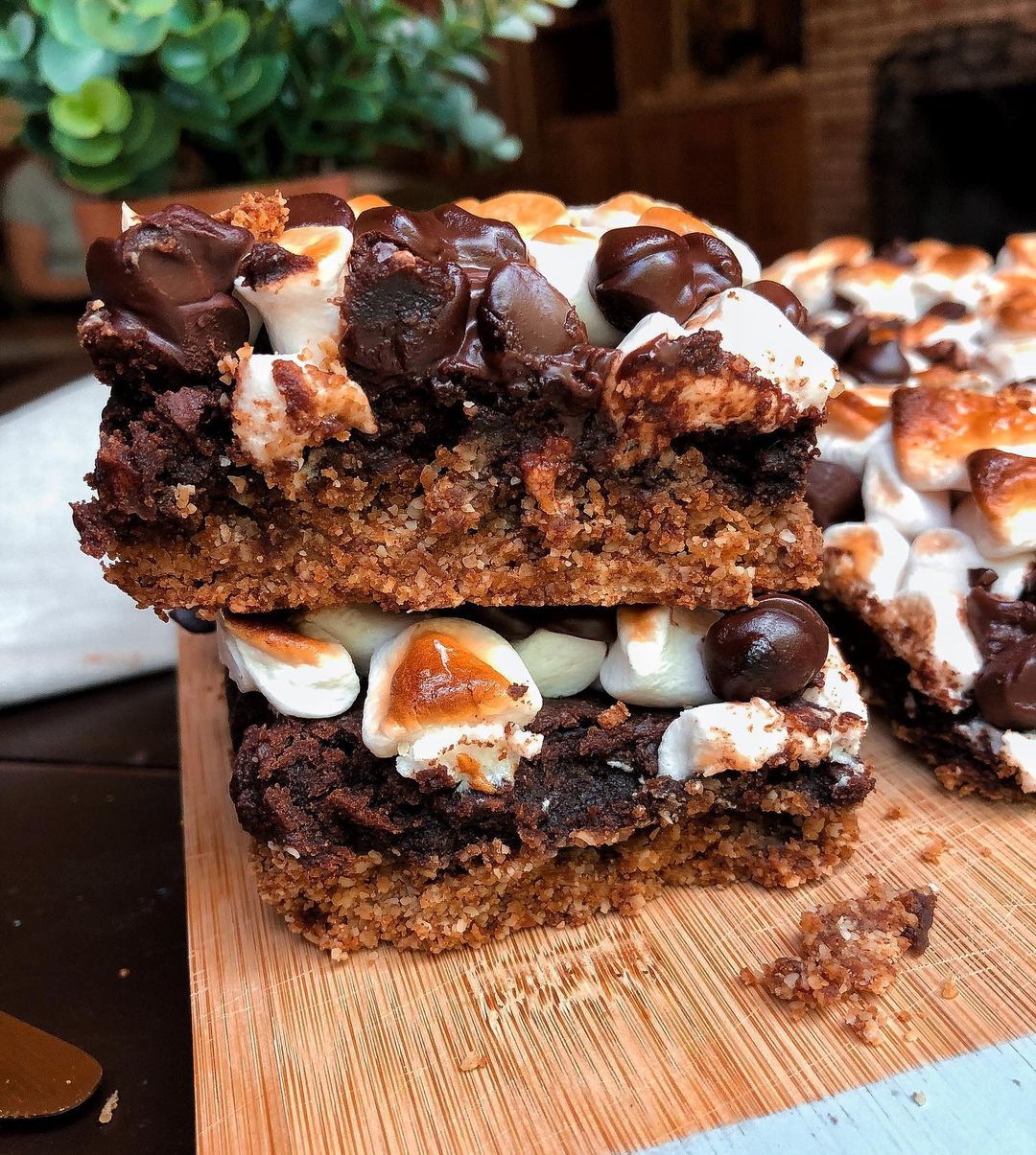 Vegan Gluten-Free S’mores Brownie Bars