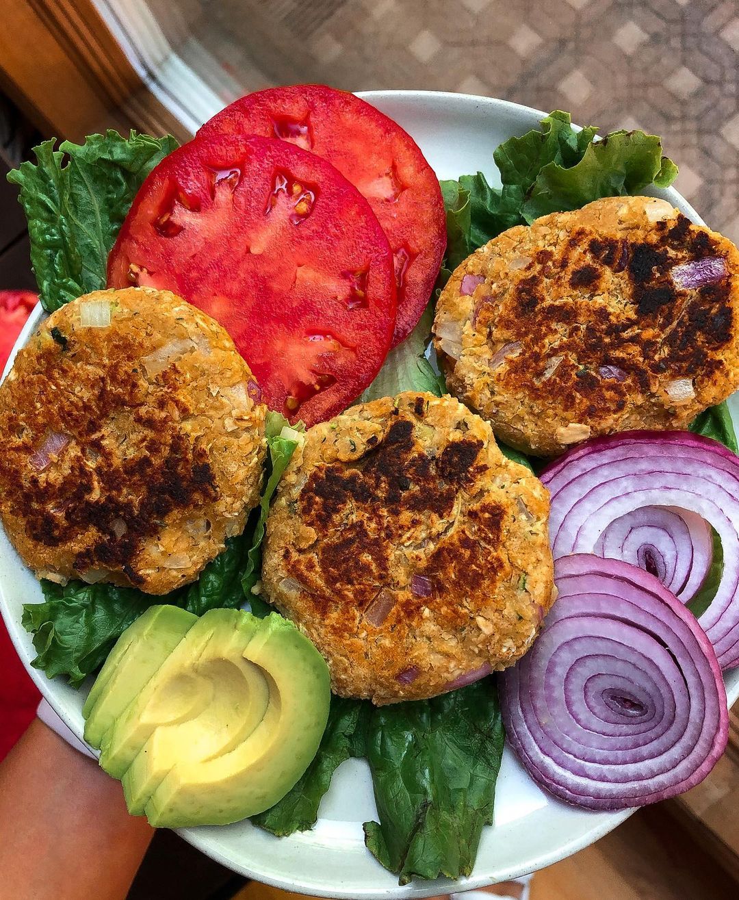 Buffalo Chickpea Veggie Burgers