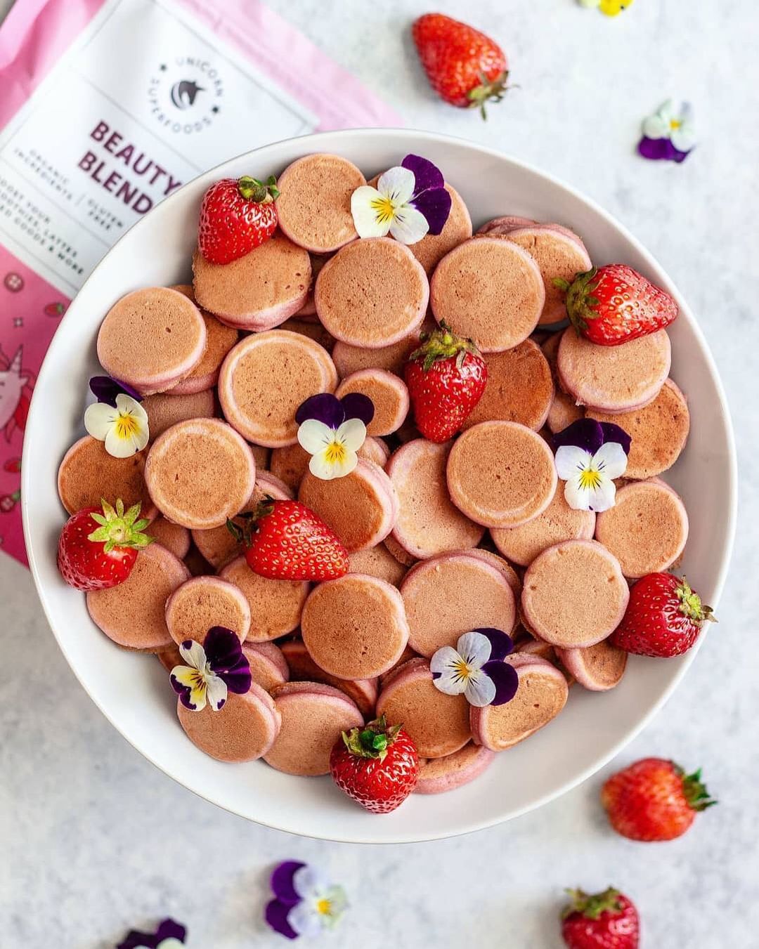 Pink Mini Pancakes with Beauty Blend