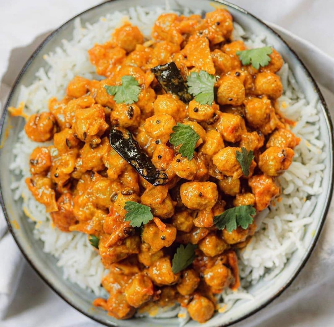 Vegan Madras Soya Chunk Masala Curry