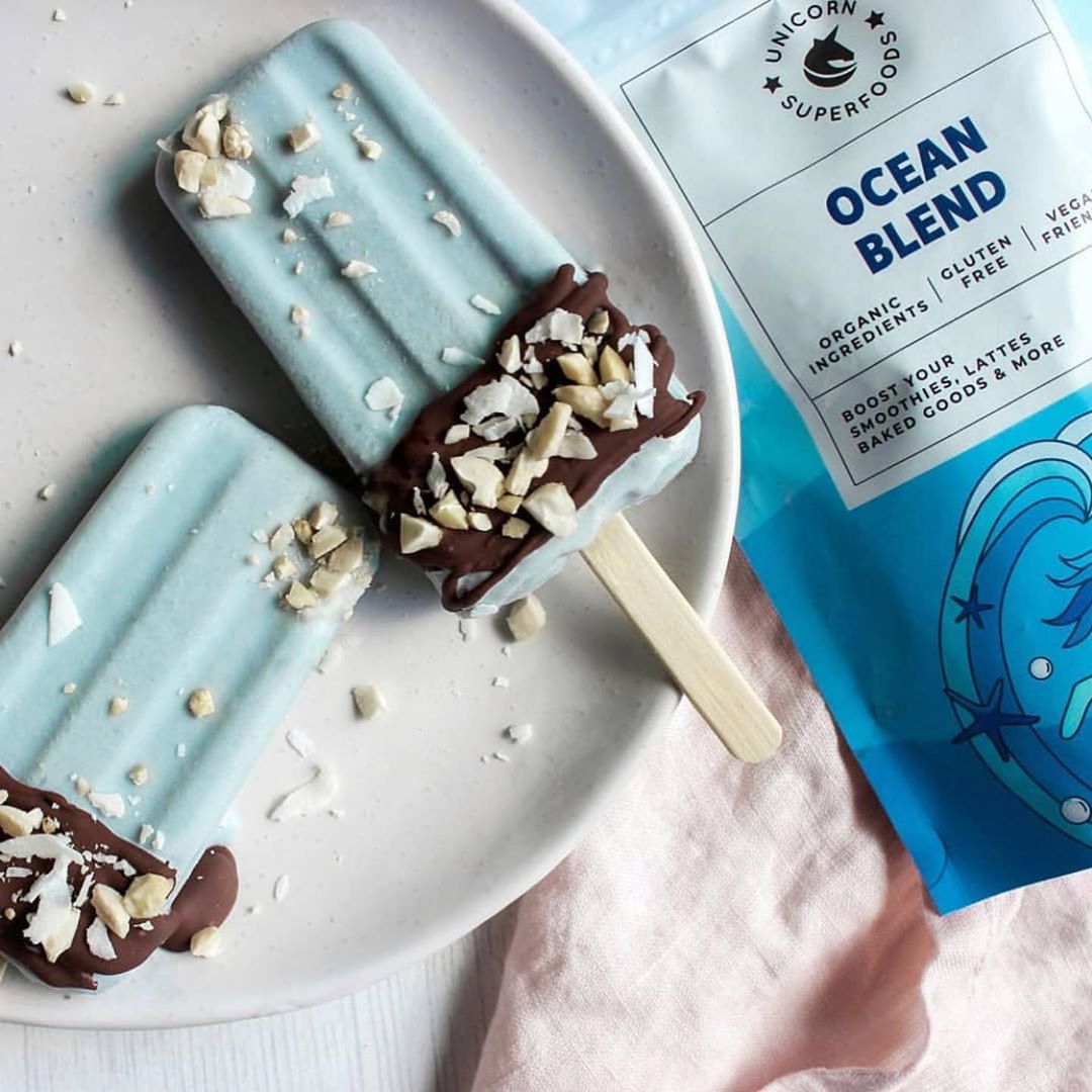 Blue Coconut Ocean Popsicles