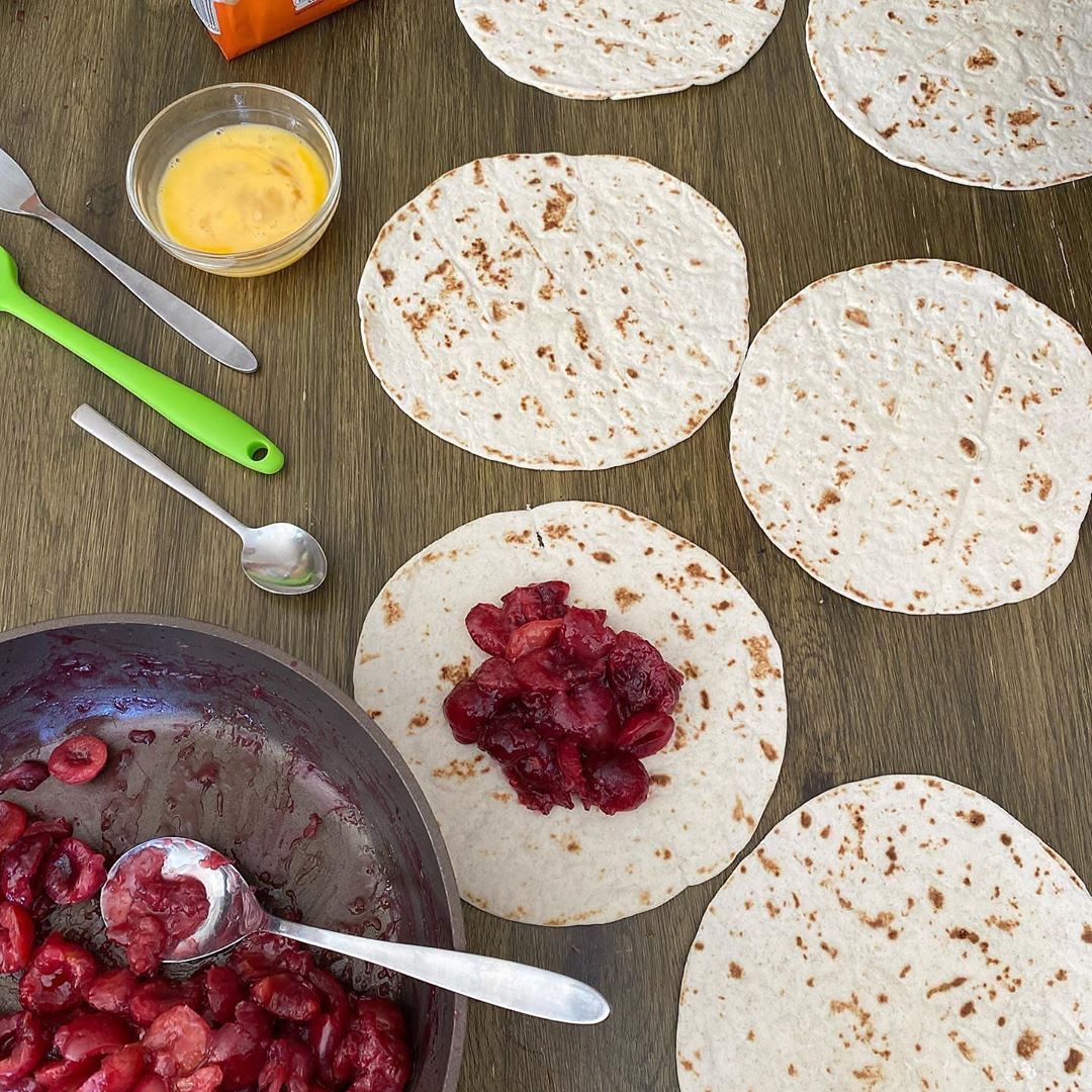 Cherry Tortilla Pies