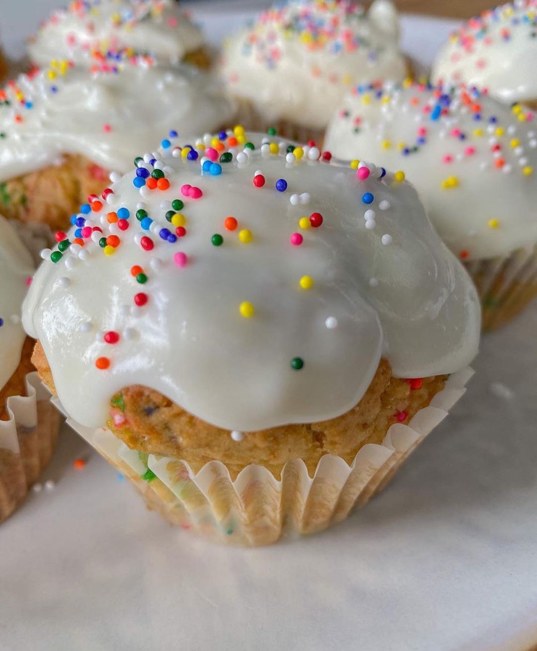 Vegan Gluten-Free Sprinkle Cupcakes