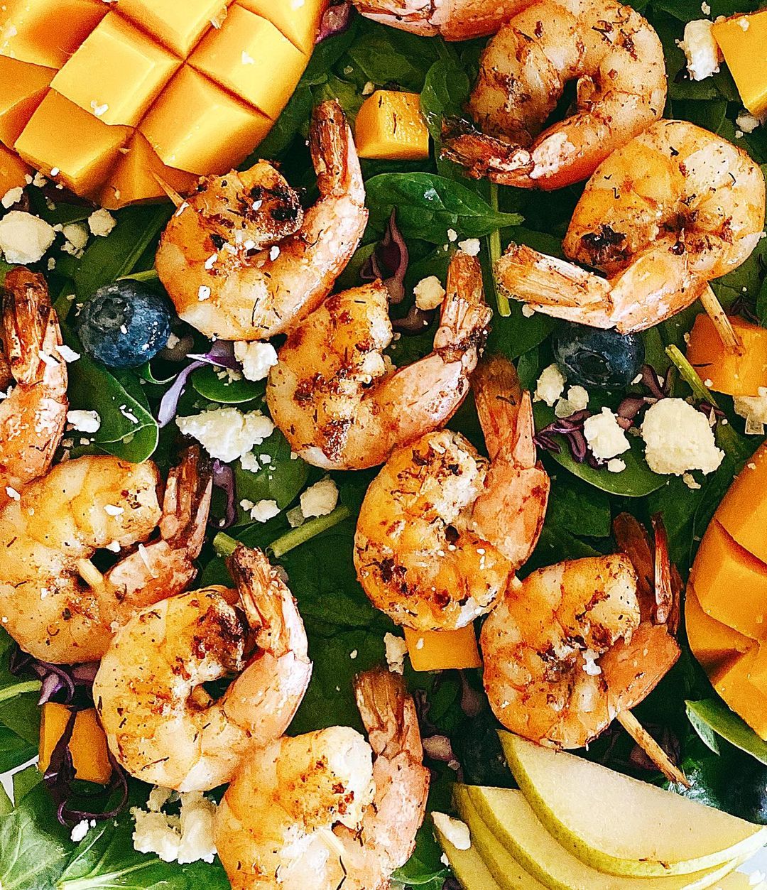 Simple Summer Salad with Grilled Shrimp