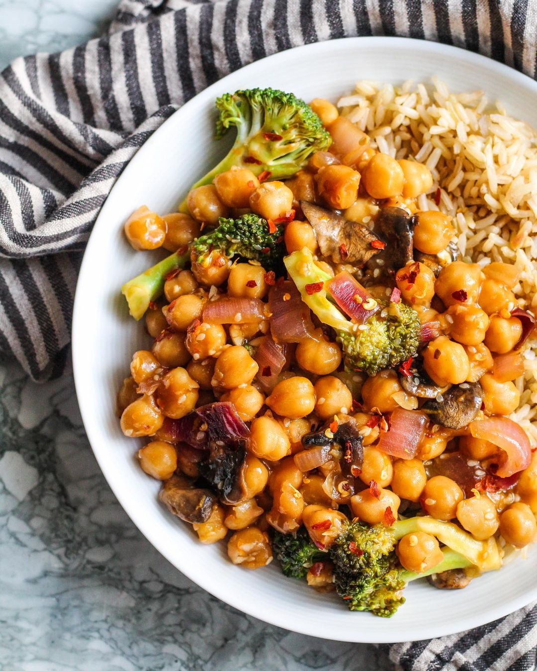 Sesame Orange Chickpeas Stir Fry