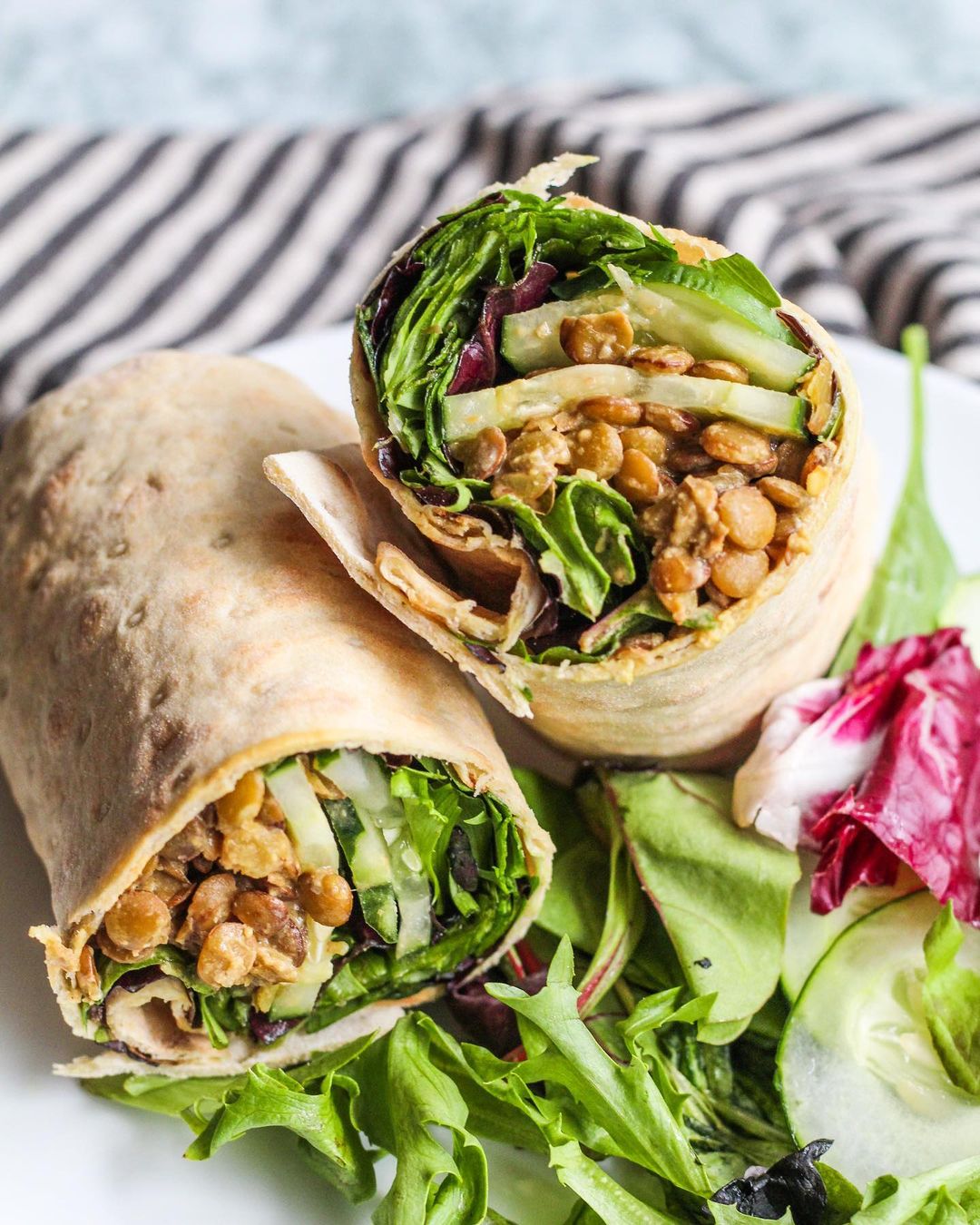 Garlic Chili Lentil Wraps