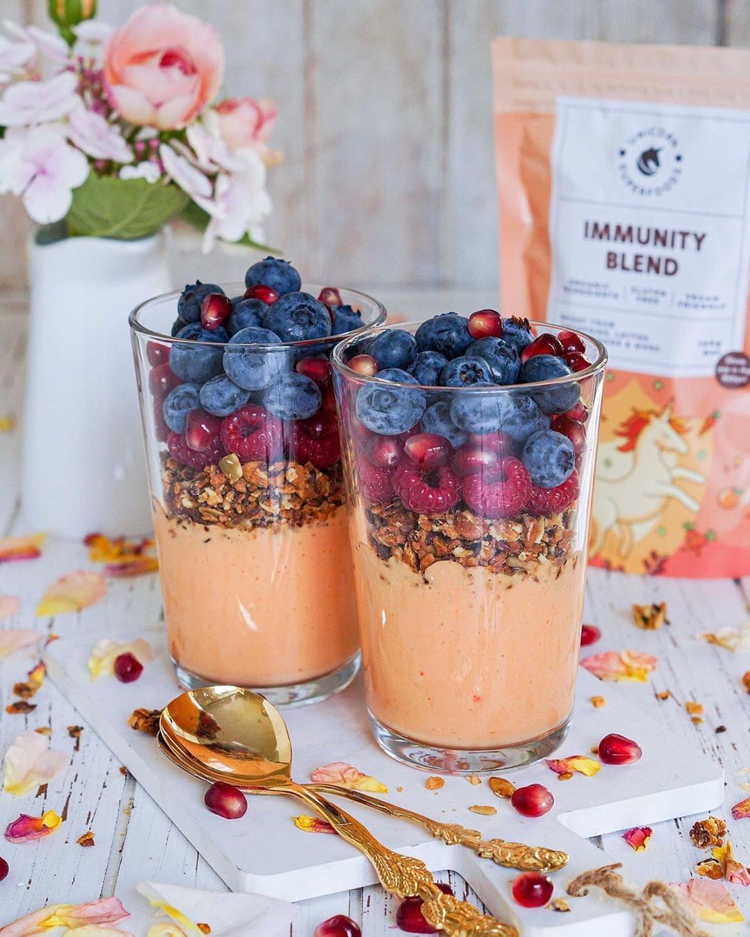 Immunity Yoghurt with Granola and Berries