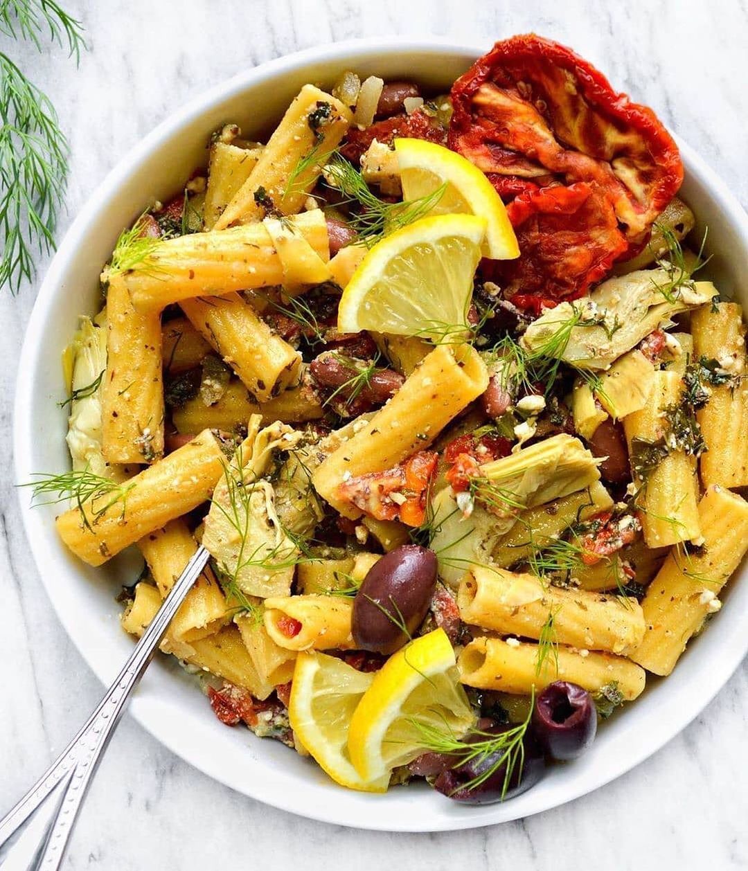 Greek Pasta with Vegetables and Herbs