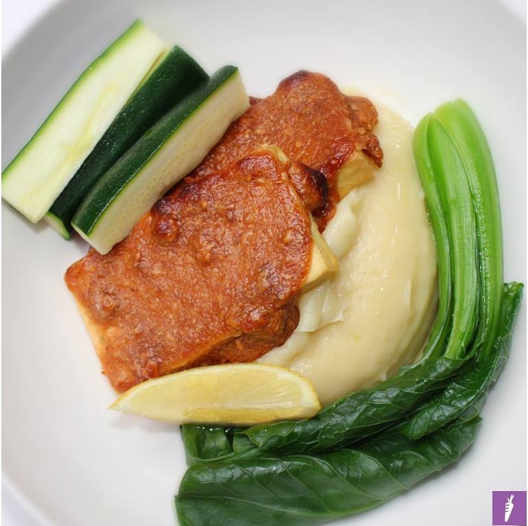 Nutty Tempeh with Creamy Mashed Potatoes