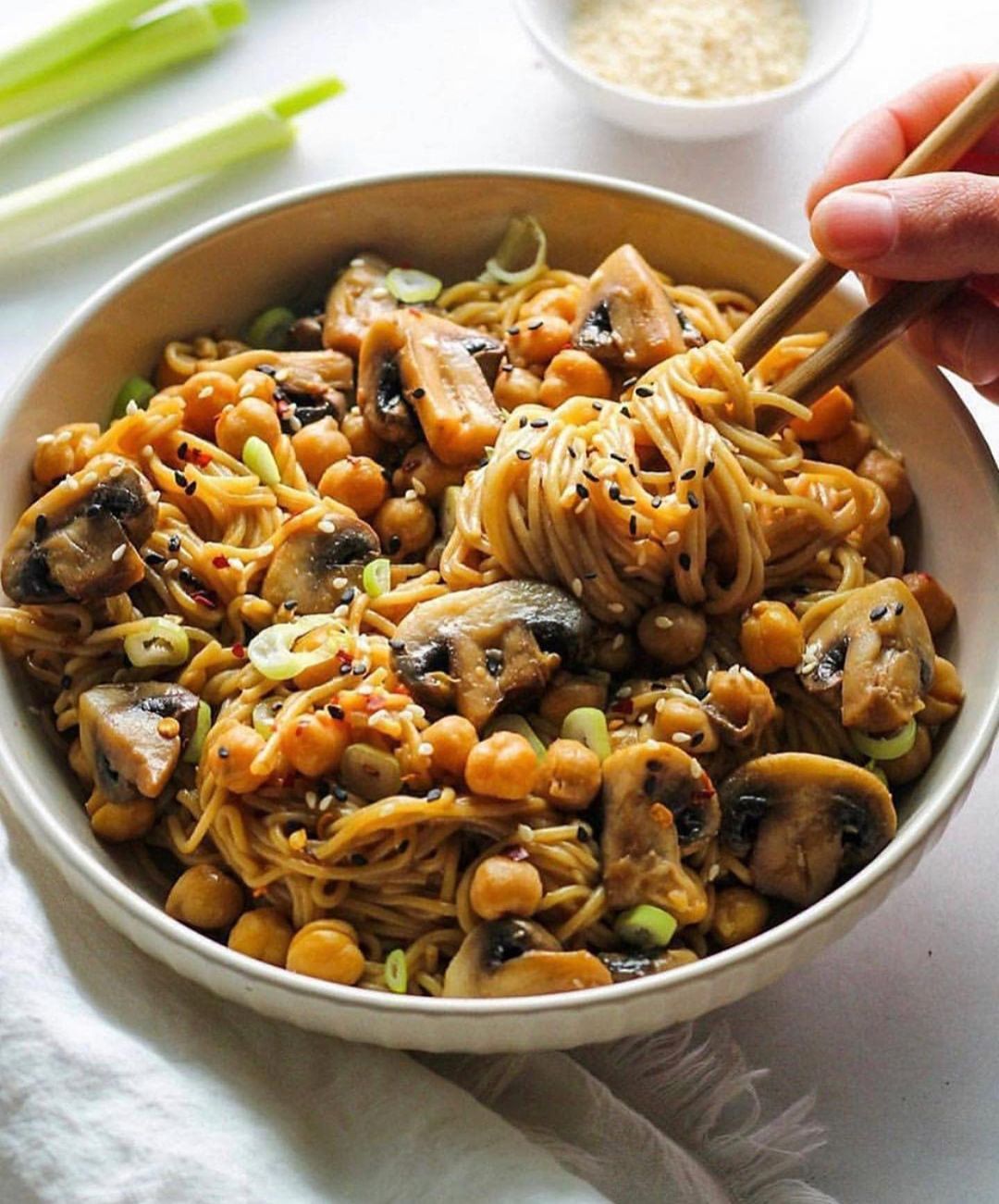 Miso Sesame Noodle Bowl