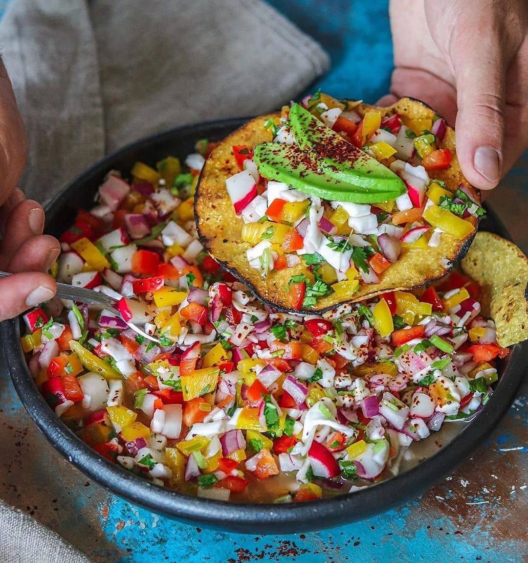 Coconut Ceviche with Fresh Vegetables and Lime