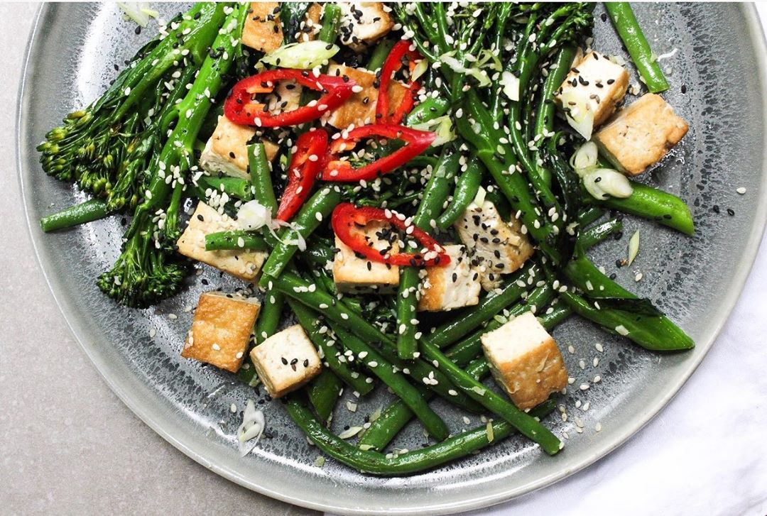 Crunchy Vegetables and Soft Spicy Tofu