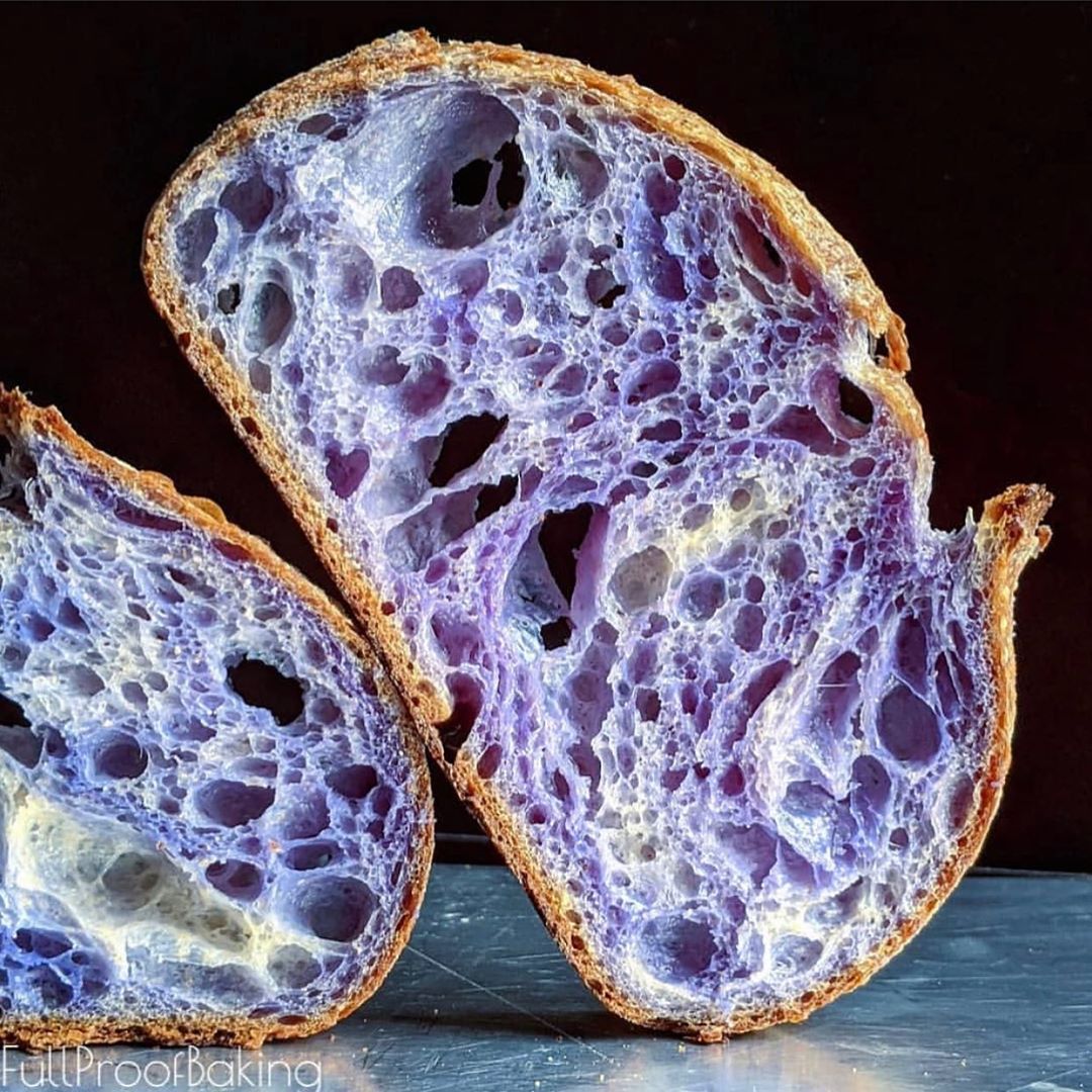 Butterfly Pea Flower Tea Sourdough