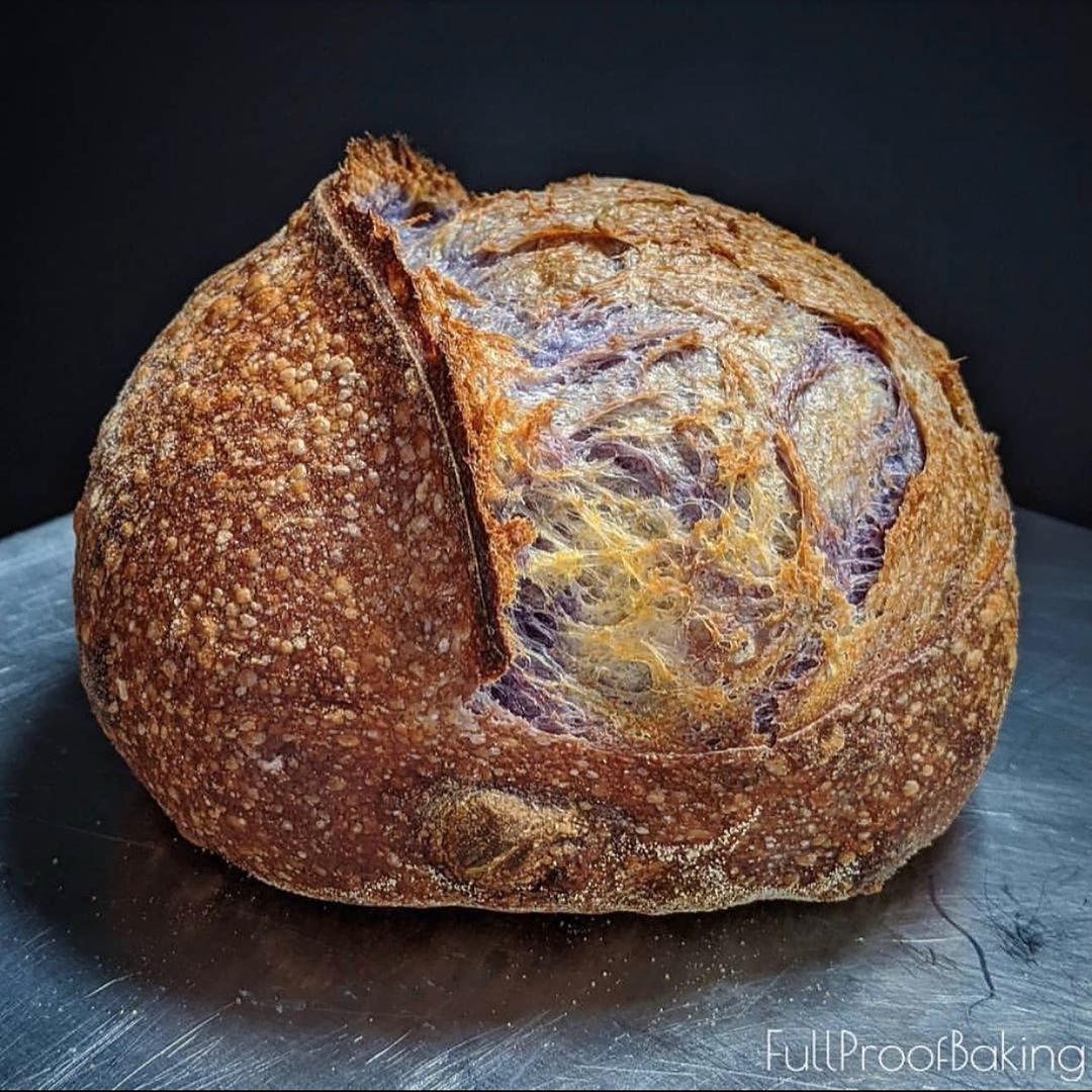 Butterfly Pea Flower Tea Sourdough