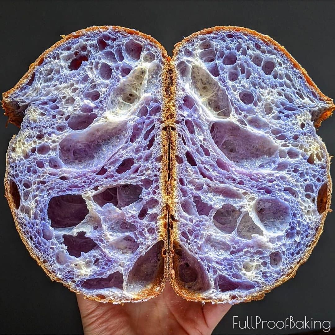 Butterfly Pea Flower Tea Sourdough