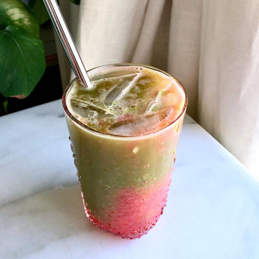 Iced Watermelon Matcha Summer Drink