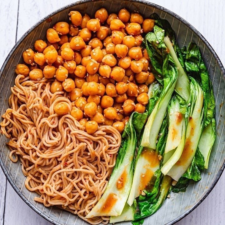 Crispy Chickpeas and Bok Choy Ramen Stir-Fry