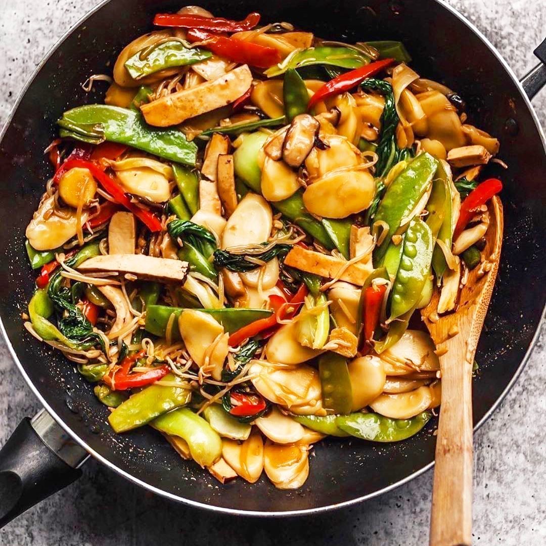 Stir-Fried Nian Gao with Vegetables