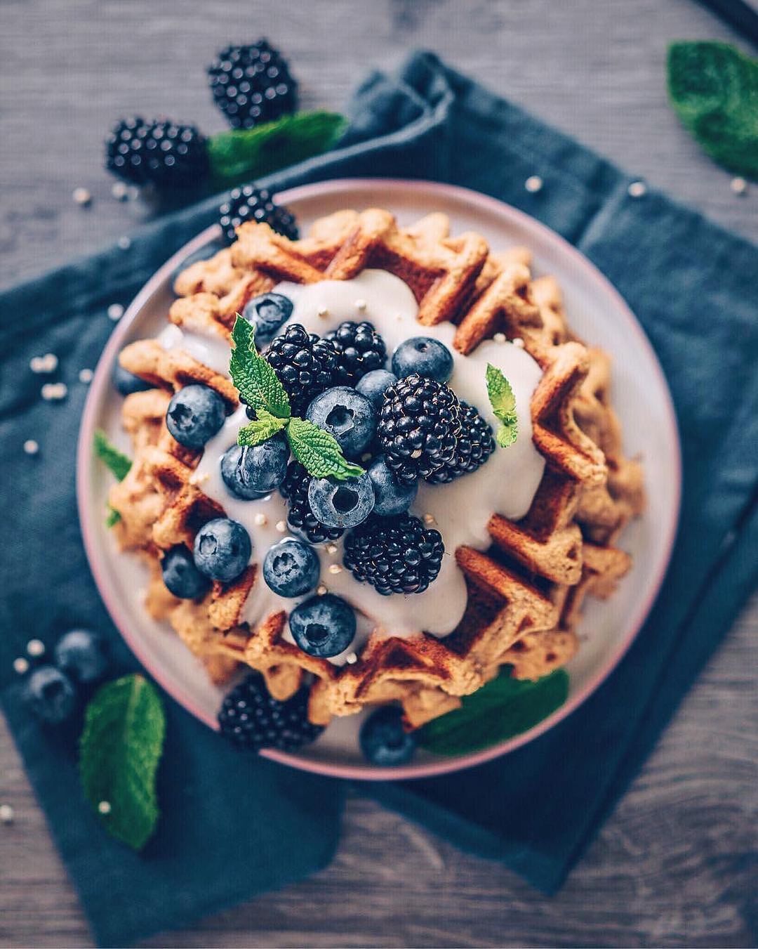 Vegan Almond and Oat Waffles
