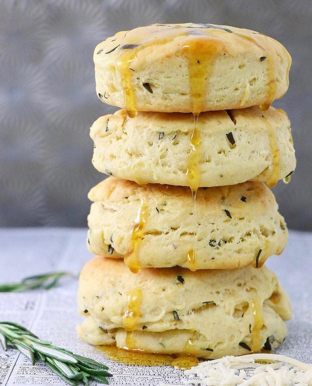 Vegan Rosemary and Parmesan Biscuits