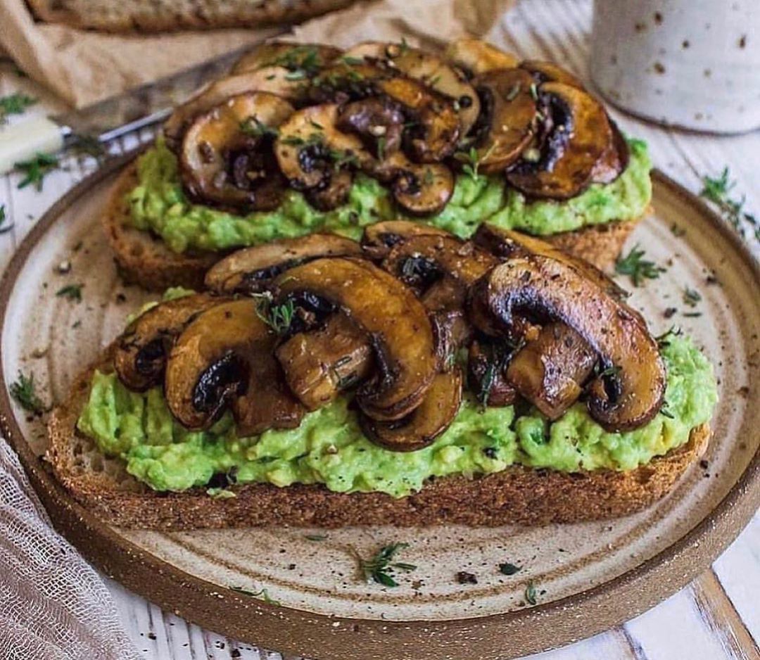 Mushroom Avocado Toast
