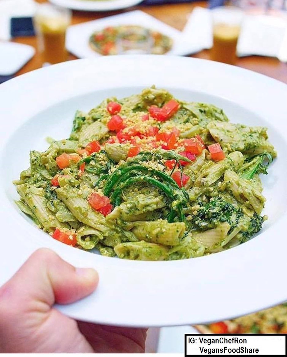 Vegan Pesto Pasta with Quinoa and Vegetables