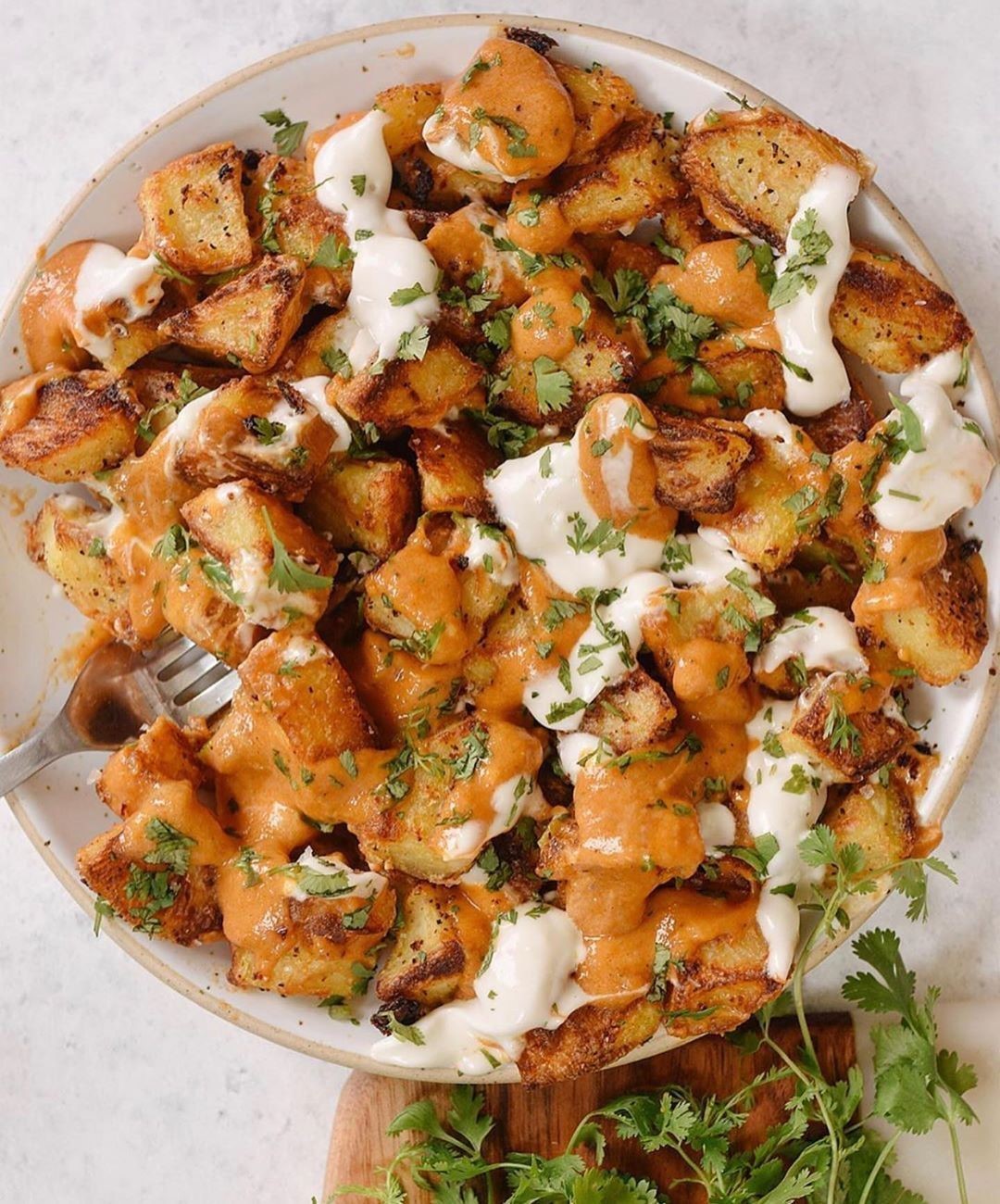 Vegan Patatas Bravas Appetizer