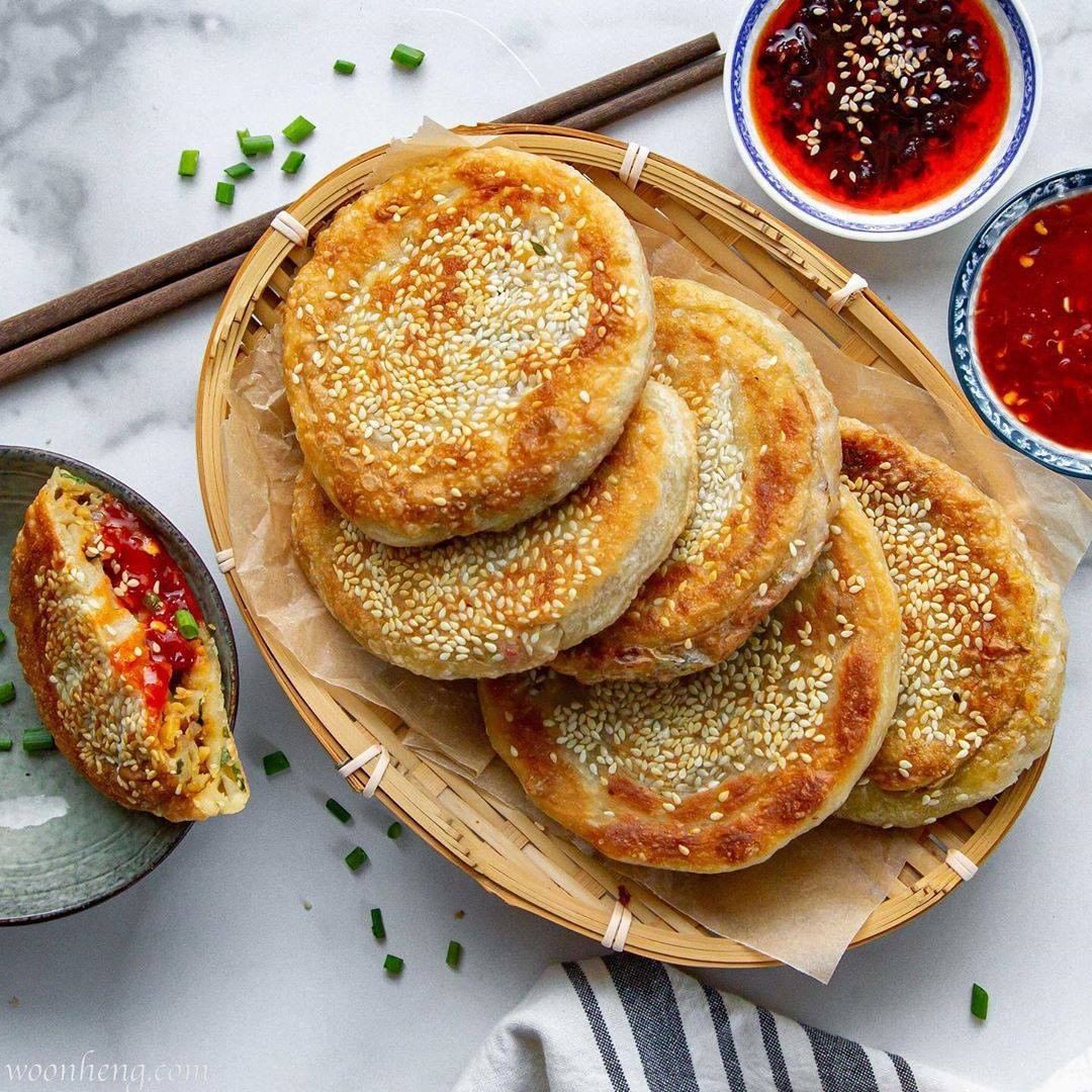 Chinese Vegan Guo Kui Flatbread