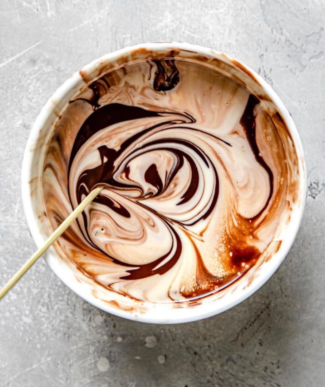 Vegan Chocolate Marble Glaze