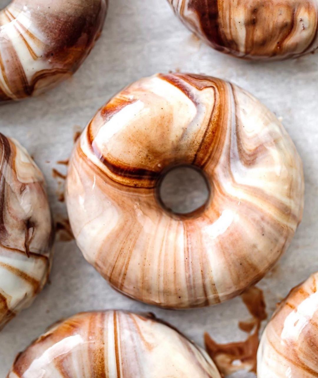 Vegan Chocolate Marble Glaze
