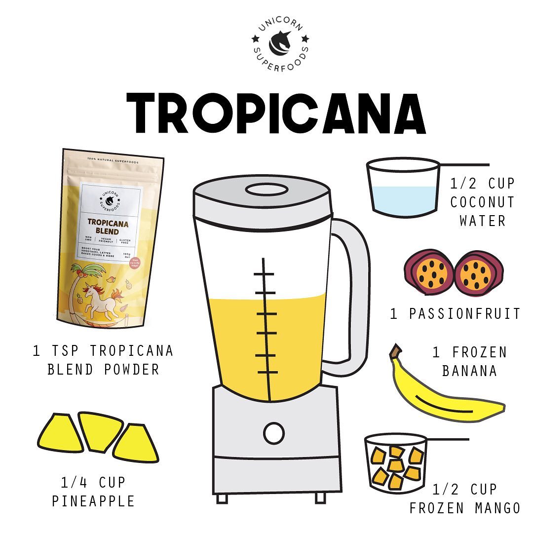 Refreshing Tropicana Smoothie with Tropical Fruits