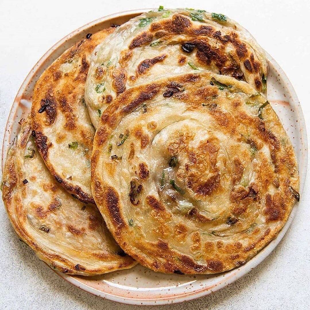 Homemade Scallion Pancakes with Asian Dipping Sauce