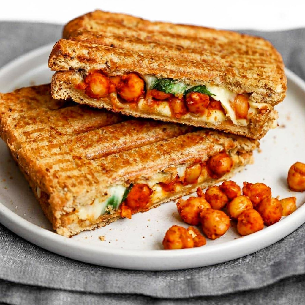 Spicy Chickpea Cheese Toastie Sandwich