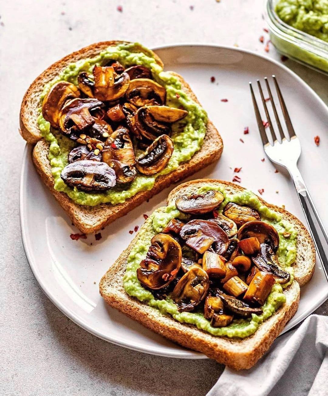 Avocado and Mushroom Toast