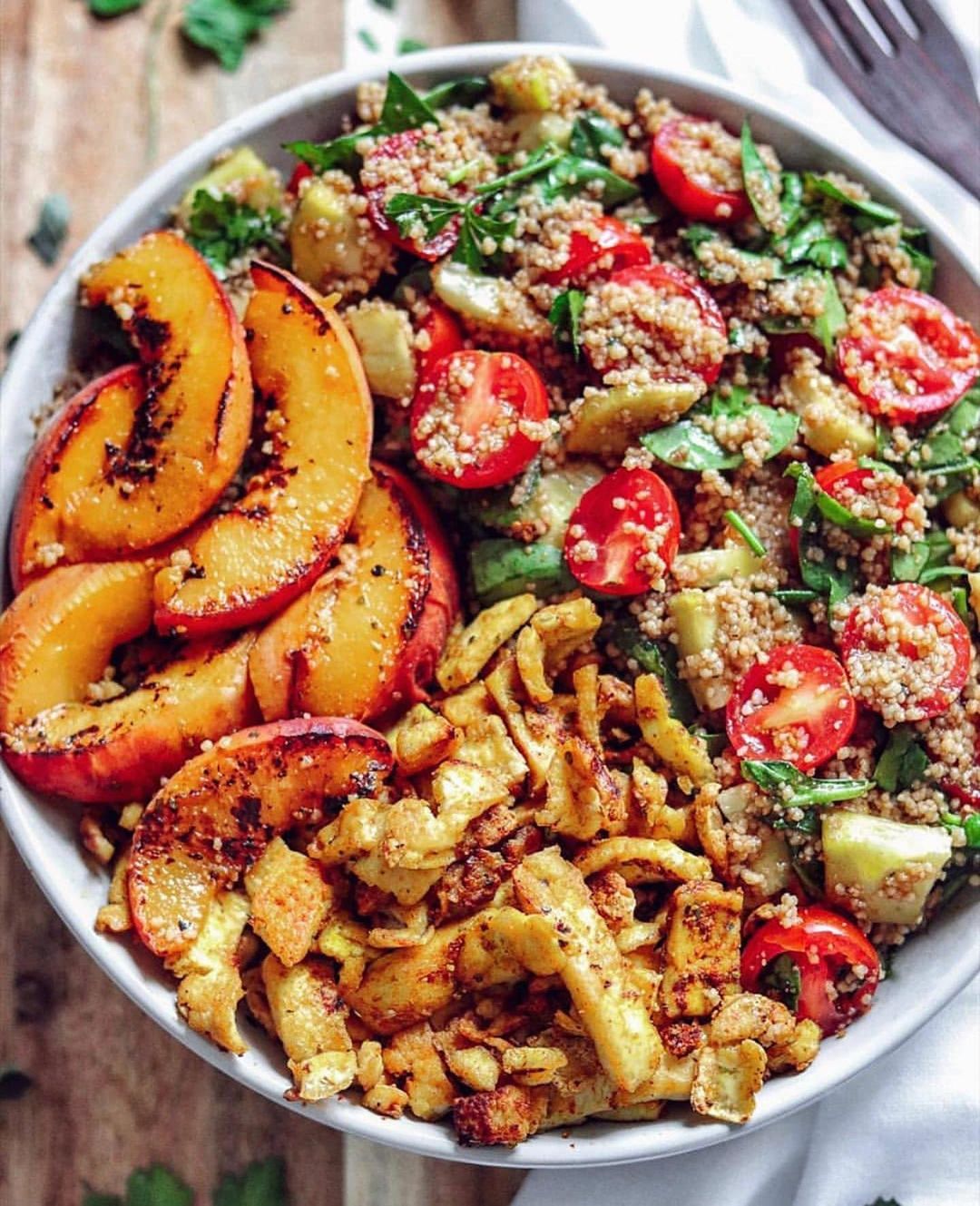 Mediterranean Tofu and Couscous Bowl