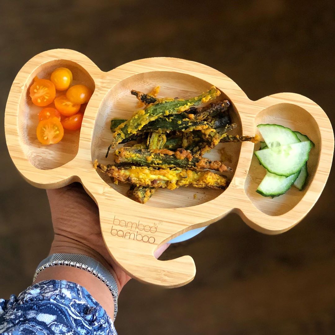 Crispy Air Fryer Okra Fries with Turmeric