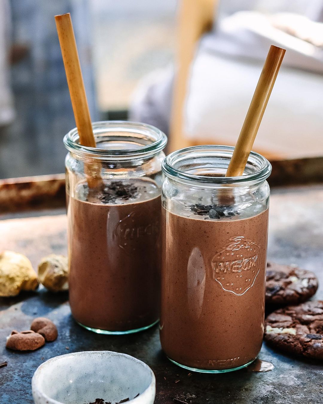 Chocolate Cherry Ginger Cinnamon Smoothie