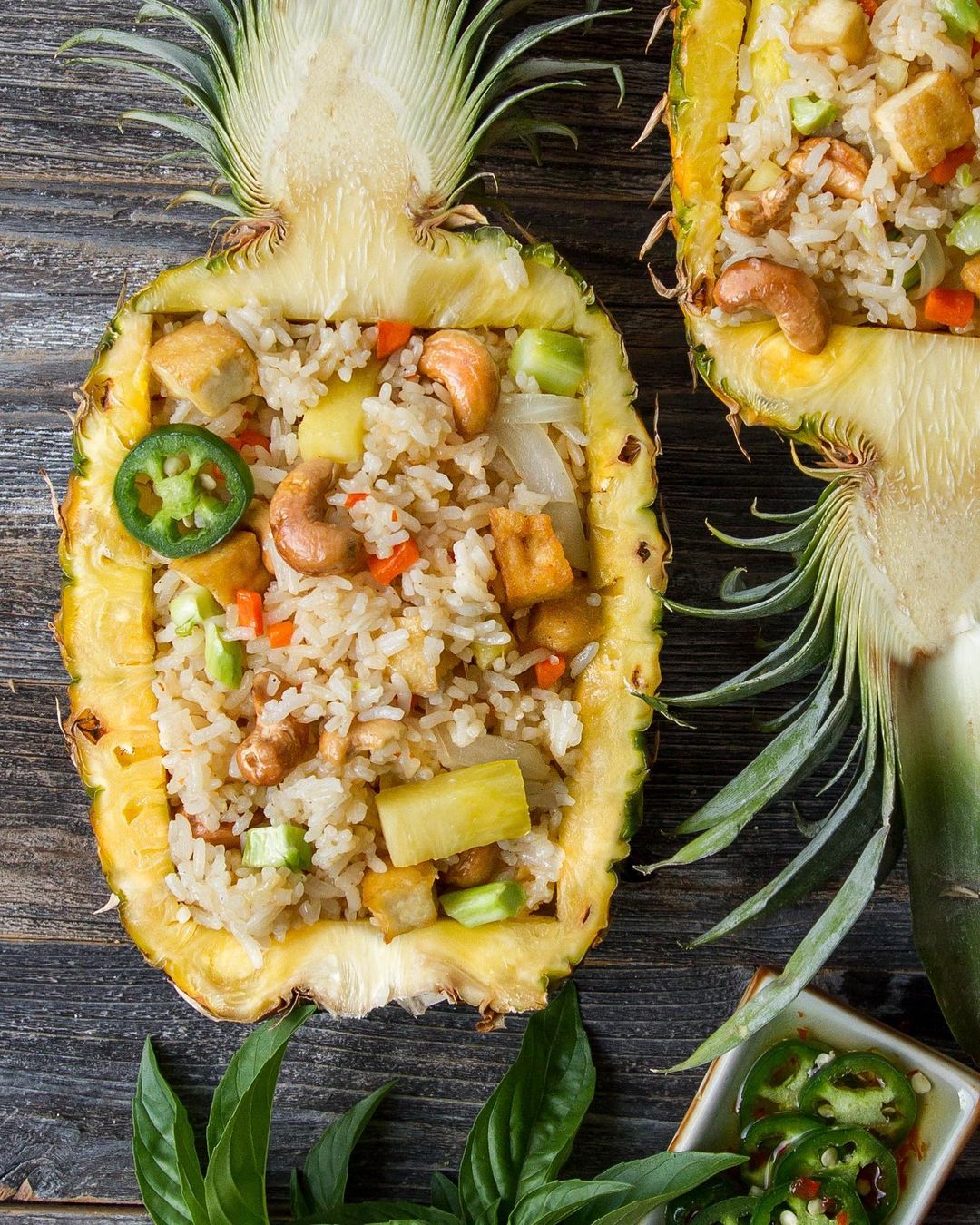 Pineapple Fried Rice with Cashews and Broccoli