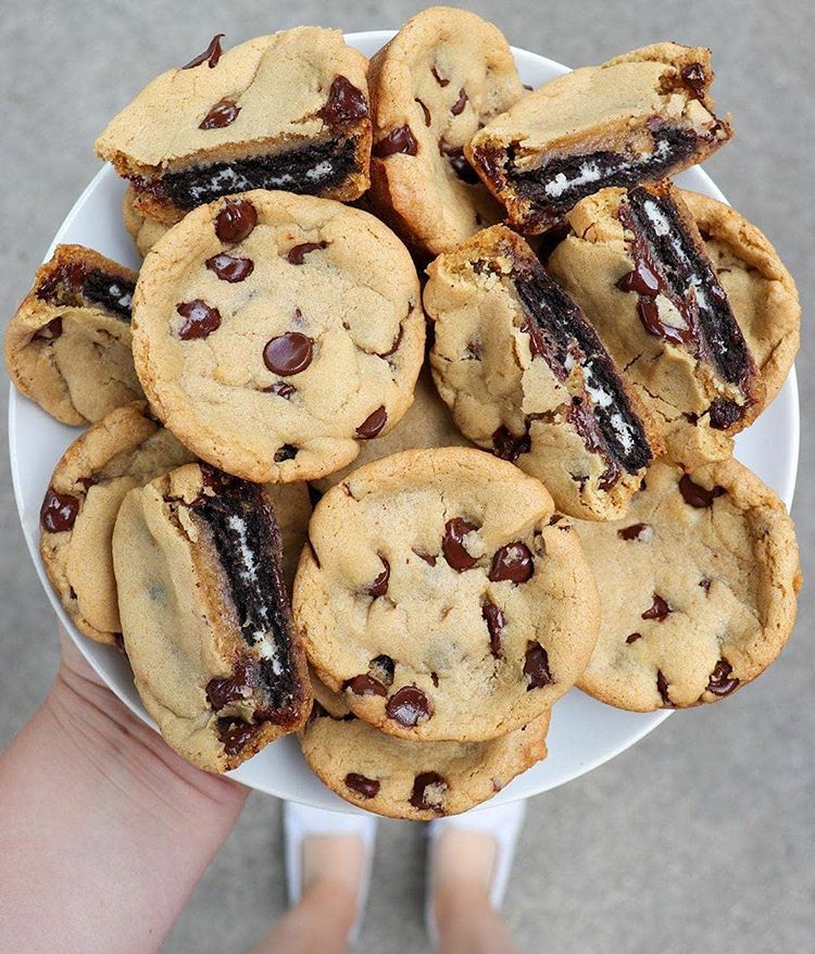 Vegan Cookies Stuffed with Chocolate Sandwich Cookies