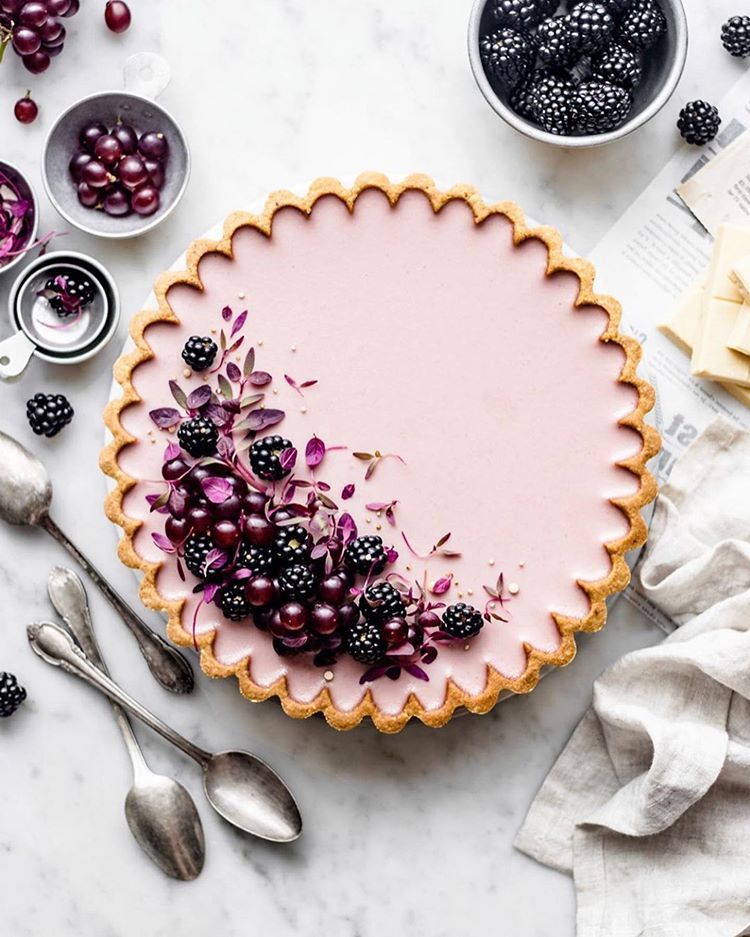 Blackberry White Chocolate Tart