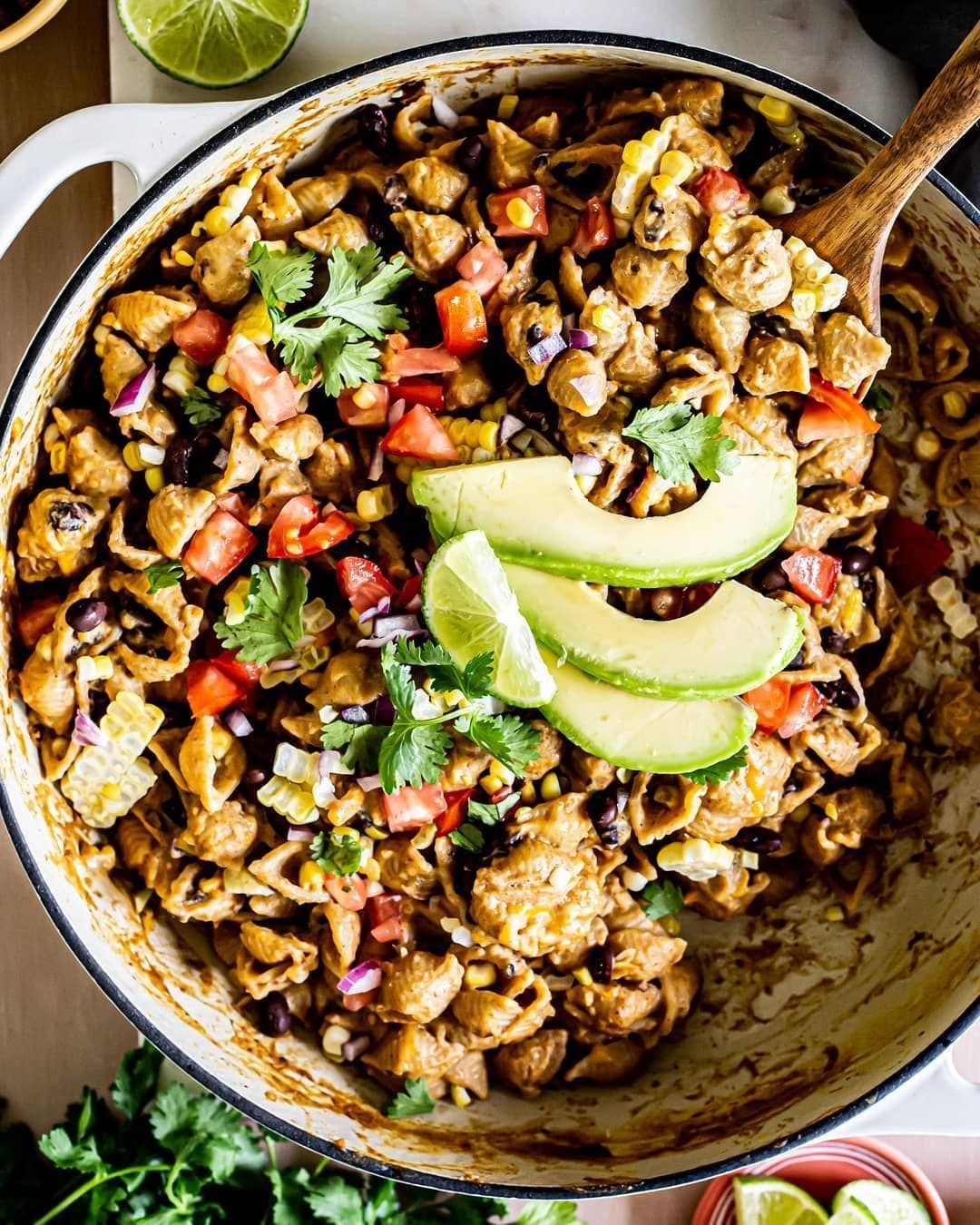 One-Pot Creamy Vegan Taco Pasta