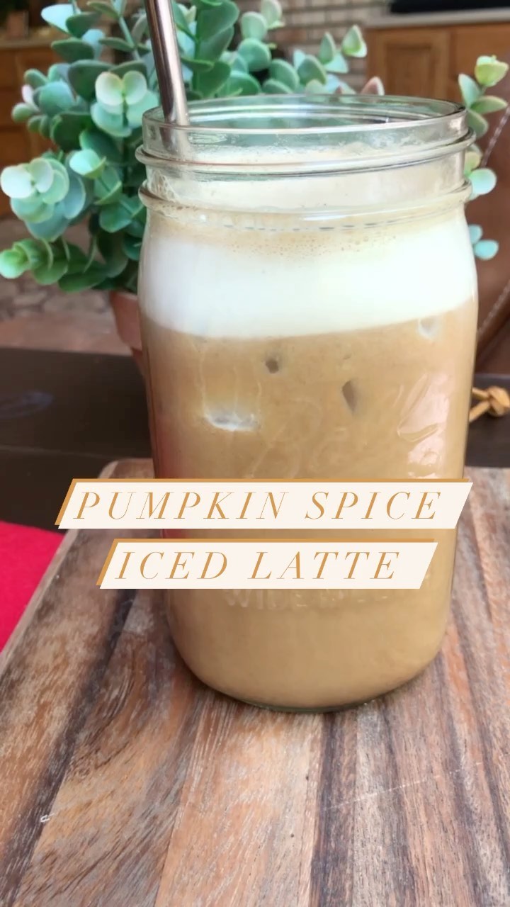Easy Lower Sugar Pumpkin Spice Iced Latte