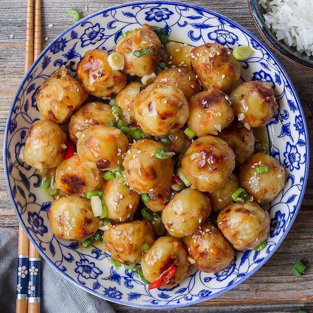 Potato Balls in Spicy Ponzu Sauce