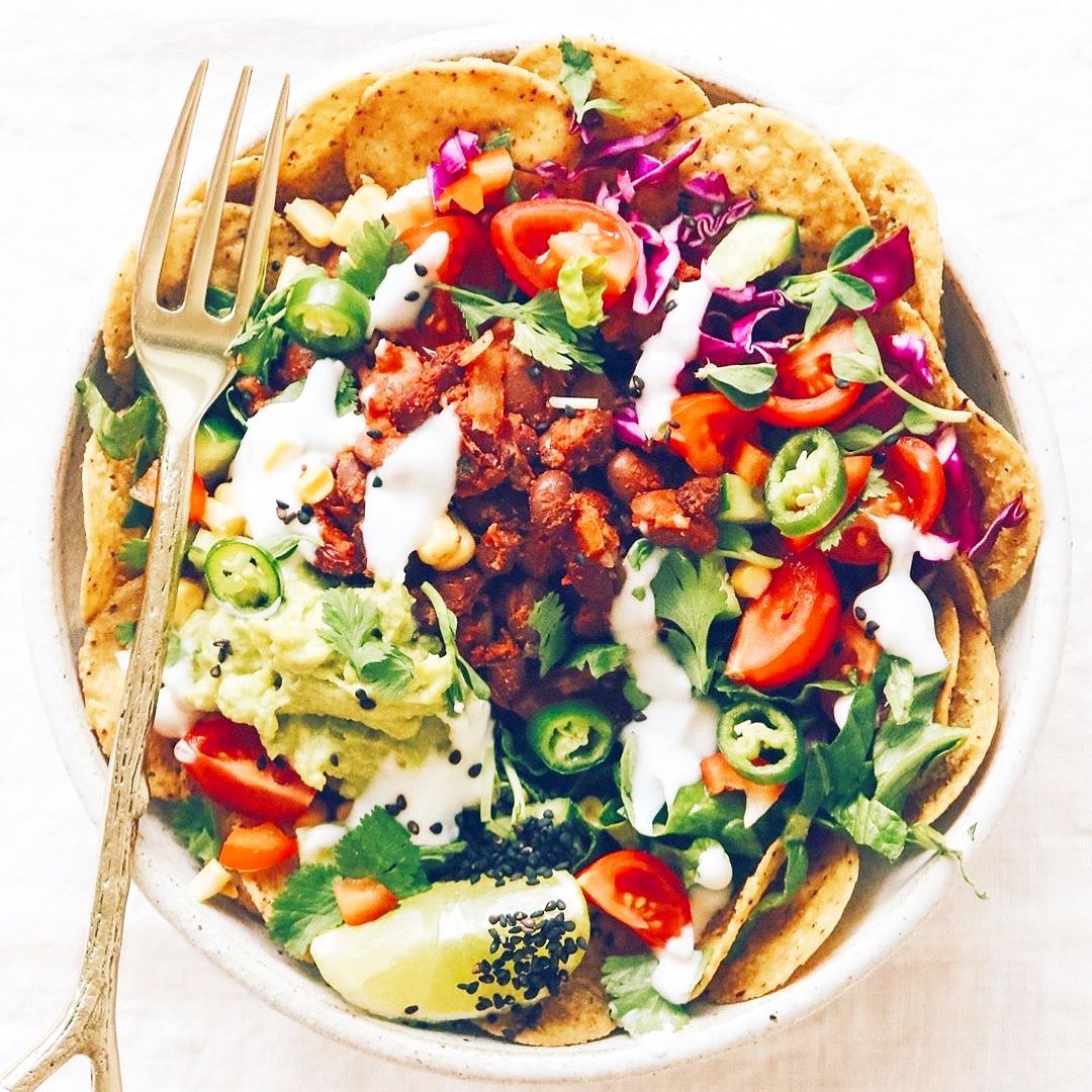 Nacho Bowl with Coconut Sour Cream