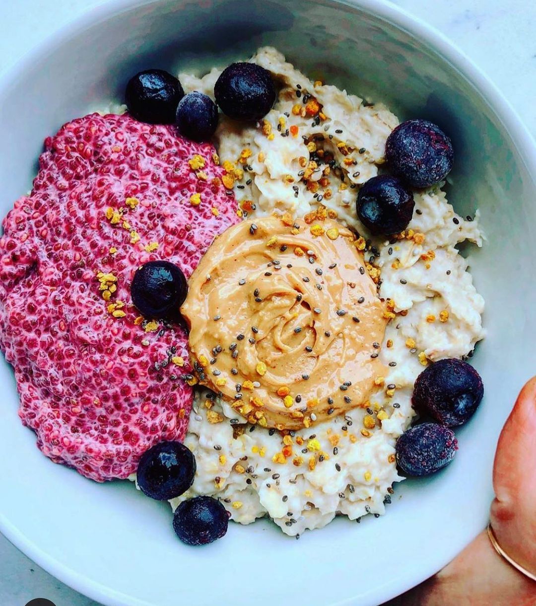 Overnight Oatmeal and Chia Pudding Bowl