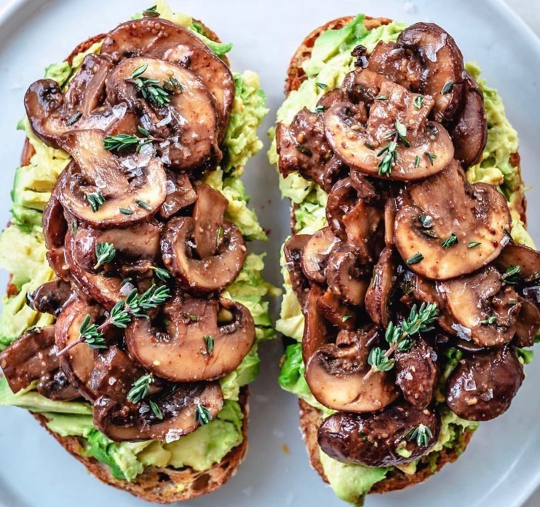 Balsamic Mushroom Avocado Toast