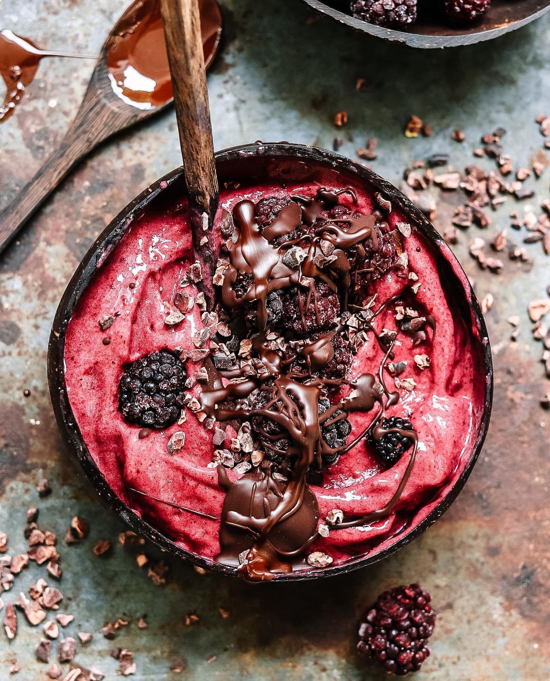 Easy Homemade Blackberry Nice Cream