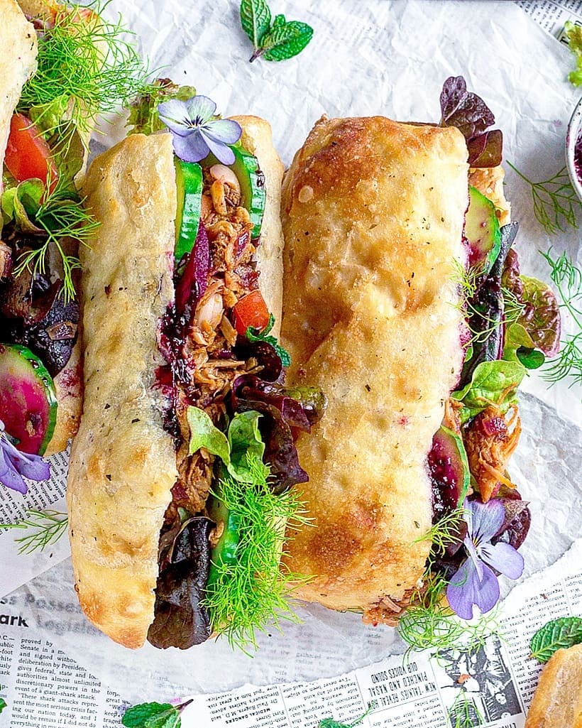 Jackfruit Sandwiches with Aromatic Indian Spices